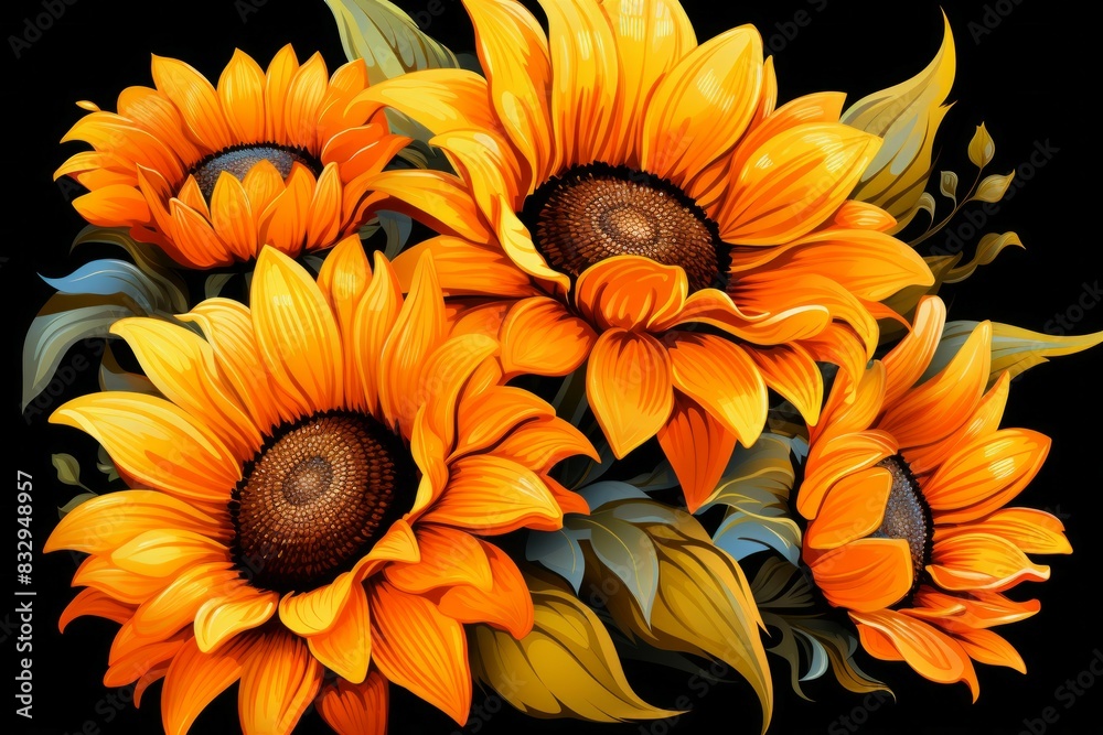 Summer sunflowers - Generative AI Summer sunflowers - Generative AI