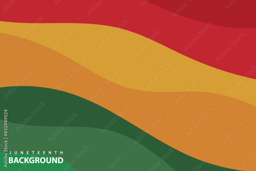 Obraz premium Abstract background design with Juneteenth theme, with wavy patterns,Abstract wave background,