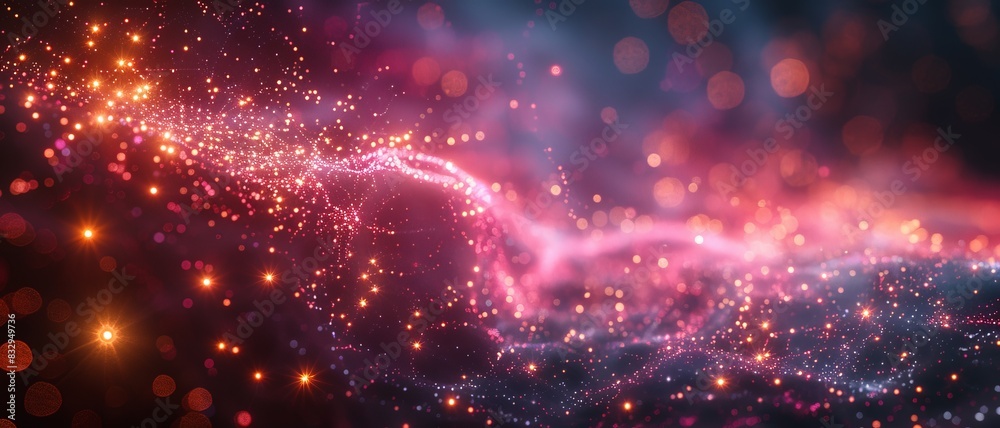 Blurry Fireworks Exploding in Night Sky Blurry Fireworks Exploding in Night Sky