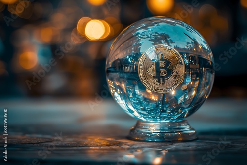 A crystal ball reflecting the rise and fall of cryptocurrency values
