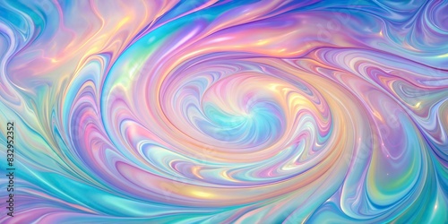 Pastel rainbow holographic psychedelic swirl texture