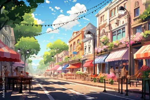 Summer street scenes - Generative AI © Sidewaypics