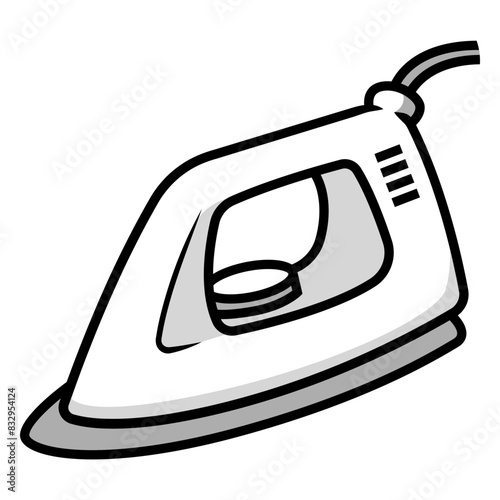 Iron flat icon design, ironing machine vector illustration