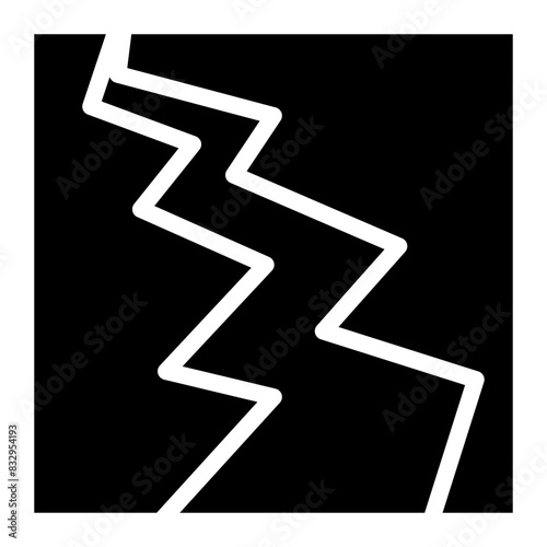 the road cracked due to the earthquake