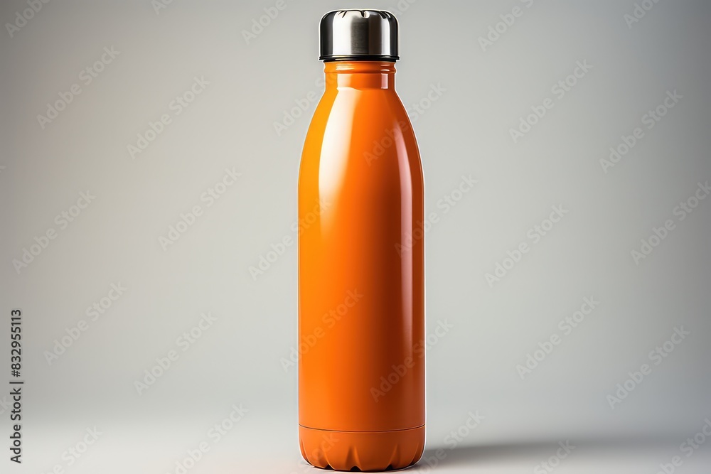 Empty metal water sport bottle mockup Empty metal water sport bottle mockup