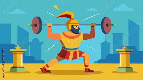 Become a gladiator in ancient Rome and work up a sweat with simulated battles and strengthtraining exercises in VR.. Vector illustration
