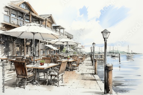 Waterfront dining - Generative AI