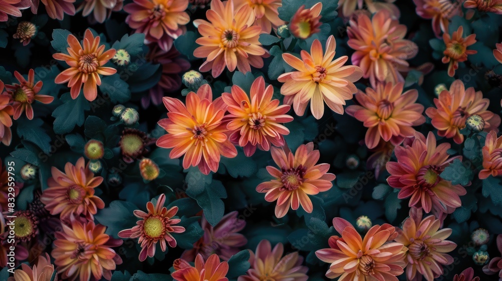 Chrysanthemum blooms in the fall Chrysanthemum blooms in the fall