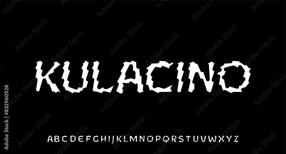 KULACINO, UNIQUE FONT VECTOR ALPHABET SET