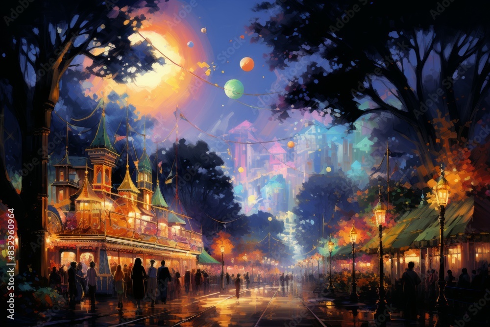 Obraz premium Summer carnivals - Generative AI