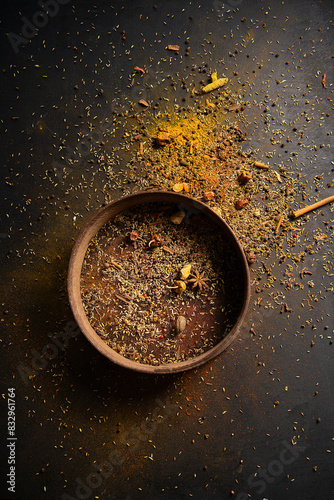 Spices on a surface  photo