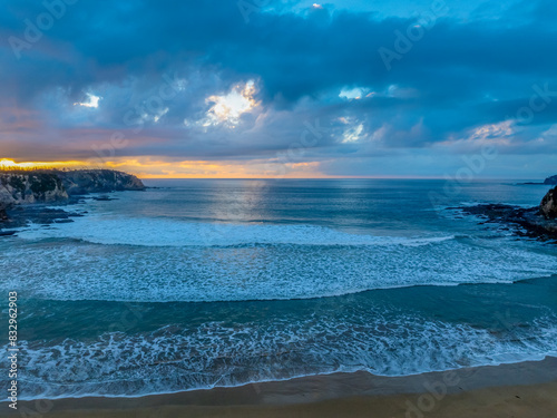 McKenzies Beach Autumn Sunrise with Clouds