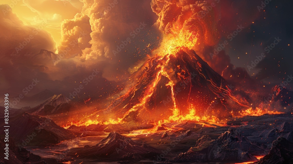 Erupting Volcano Pose Major Hazard