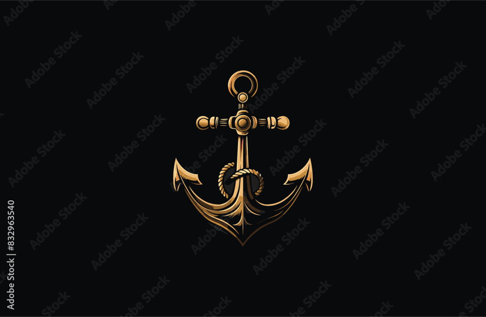 Anchor logo design template vector illustration Anchor logo design template vector illustration