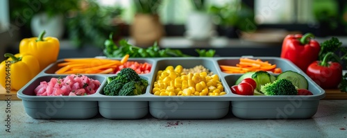 Detailed view of Unbreakable Compartment Plates 5PCS, highlighting portion control features, isolated background, studio lighting