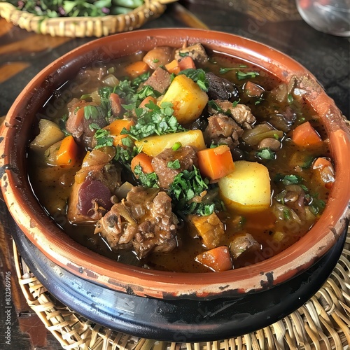 Boyacense stew is a traditional dish from the interior, cubios photo