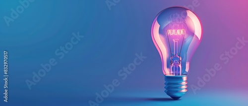 light bulb illustration wallpaper on a gradient blue and purple background