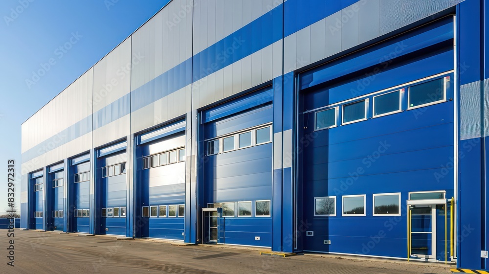 Obraz premium modern warehouse exterior view