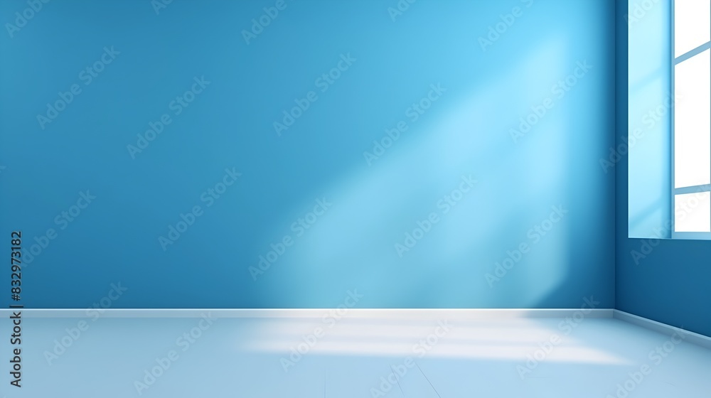 Elegant Blue Wall Background with Abstract Lighting and Shadows for Presentation Elegant Blue Wall Background with Abstract Lighting and Shadows for Presentation