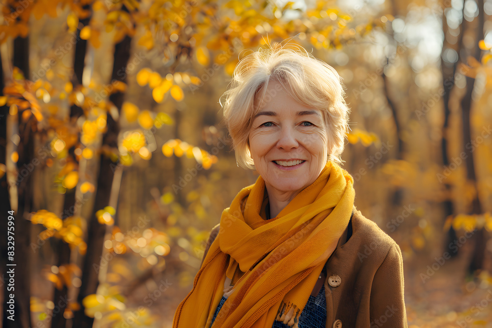 Happy elderly woman in casual autumn clothes outdoors looking at the camera. Senior active people concept. Happy elderly woman in casual autumn clothes outdoors looking at the camera. Senior active people concept.