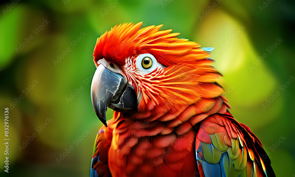Obraz premium blue and yellow macaw Red yellow green blue 
