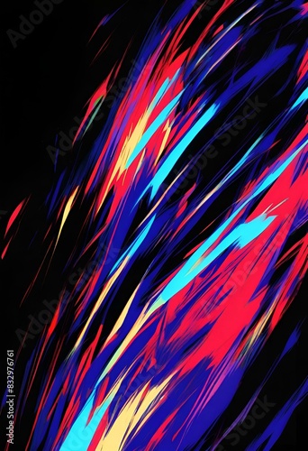 Black Background and Effects, Splash. Generative AI.	
