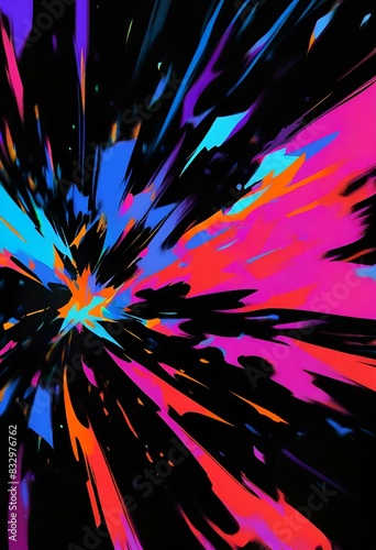 Black Background and Effects, Splash. Generative AI.	

