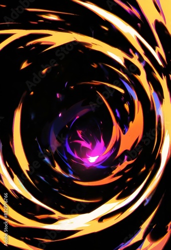 Black Background and Effects, Splash. Generative AI.	
