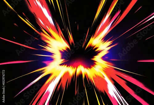 Black Background and Effects, Splash. Generative AI.	
