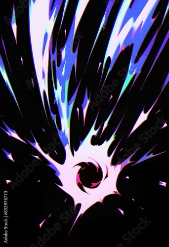 Black Background and Effects, Splash. Generative AI.	
