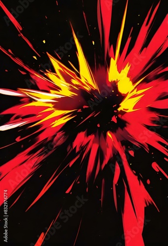 Black Background and Effects, Splash. Generative AI.	
