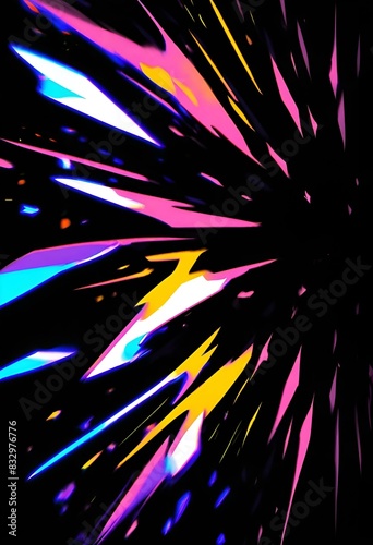 Black Background and Effects, Splash. Generative AI.	
