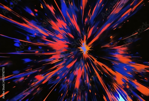 Black Background and Effects, Splash. Generative AI.	
