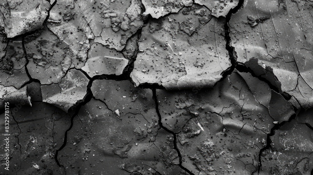 Abstract grayscale grunge background with aged surface texture showing scuffs and cracks Abstract grayscale grunge background with aged surface texture showing scuffs and cracks