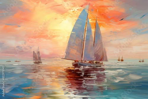 Summer sailing regattas - Generative AI © Sidewaypics