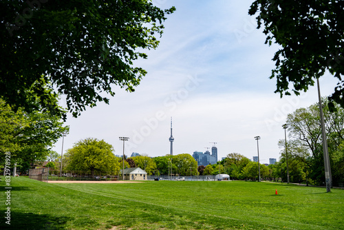 Canvas Print View of Trinity Bellwoods Park in spring