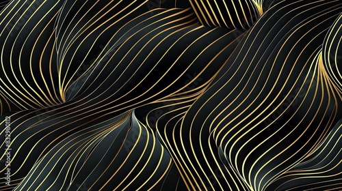 Wallpaper Mural pattern seamless geometric line abstract gold luxury color vector with hexagons Torontodigital.ca