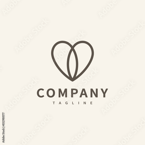 love heart infinity icon logo design illustration