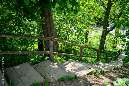 View of Trinity Bellwoods Park in spring. Trinity Bellwoods Park is a public park located in Toronto. photo