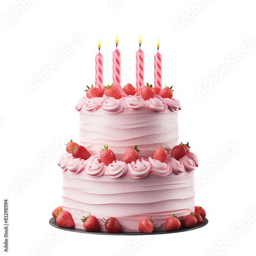 birthday cake with candles