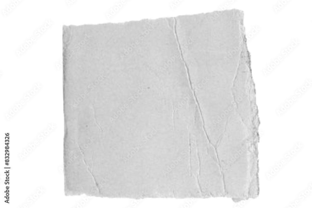 Obraz premium Glued torn rectangle white paper. paper texture background.