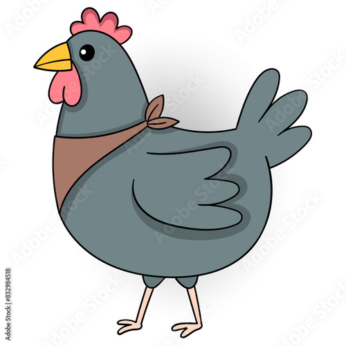 hen is walking alone looking for her chicks