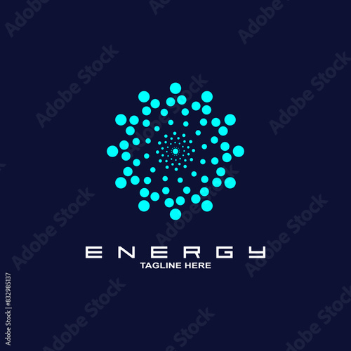 Modern energy logo and business card design. solution, positive, modern, energy, icon.