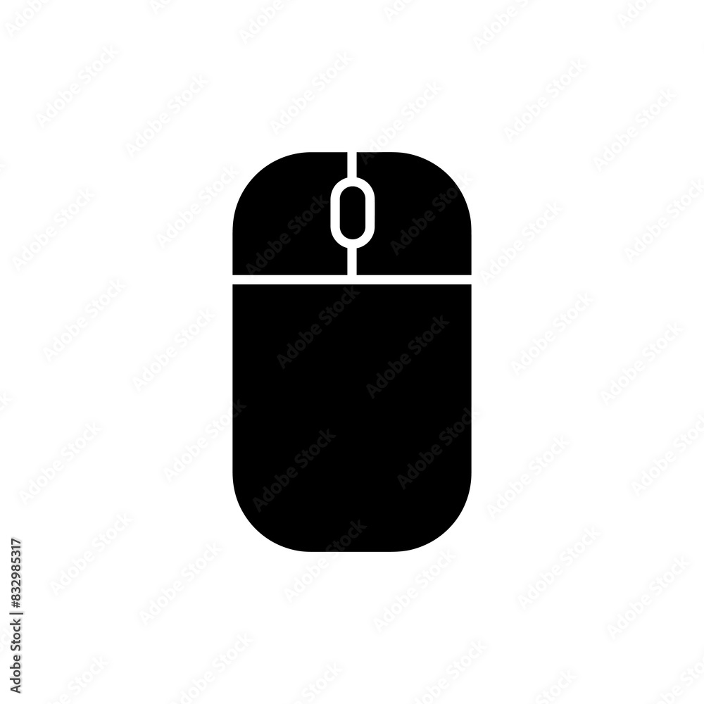 computer mouse right click vector flat black illustration for web and app on white background..eps computer mouse right click vector flat black illustration for web and app on white background..eps