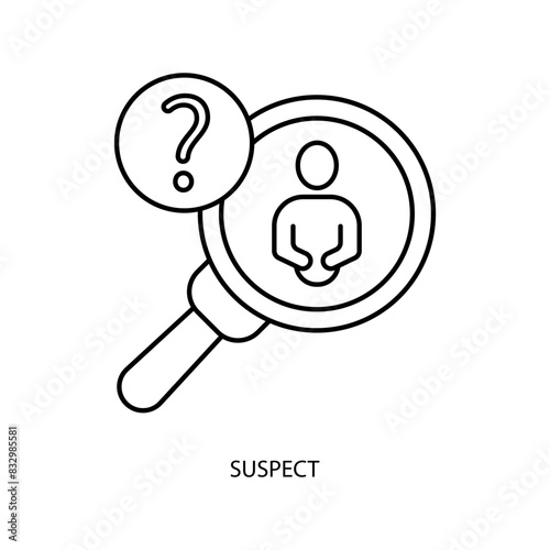 suspect concept line icon. Simple element illustration. suspect concept outline symbol design.