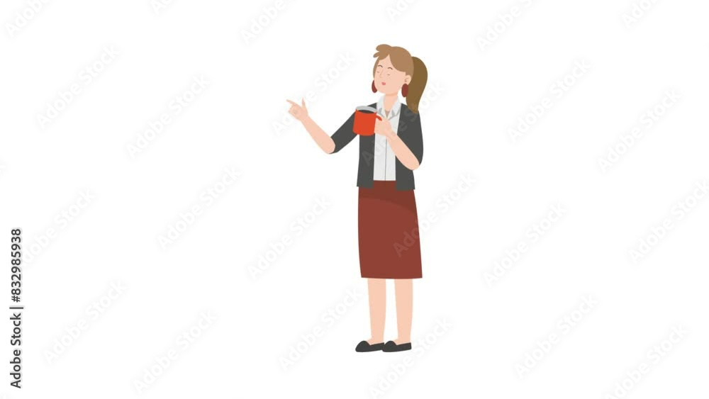 Business Woman Drinking Coffee Business Woman Drinking Coffee