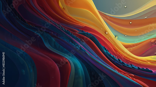 Abstract background with fluid motion and dynamic line theme