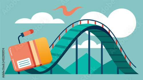 Grief is a rollercoaster and my journal is the only steady anchor in this tumultuous ride. It keeps me grounded and gives me the strength to face each. Vector illustration
