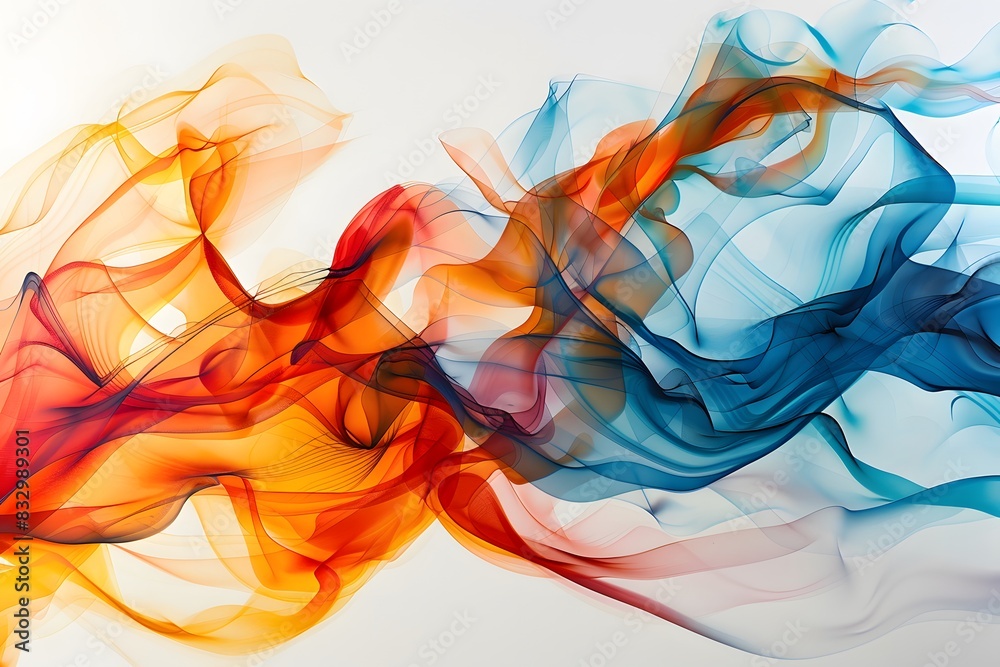 Soft silk ripples flowing through the abstract landscape Soft silk ripples flowing through the abstract landscape