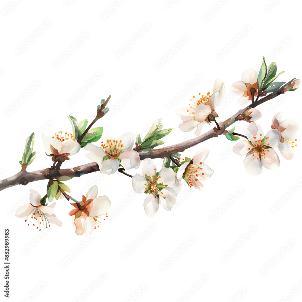 Apricot_blossomon_a_white_background_watercolor_hand_draw Apricot_blossomon_a_white_background_watercolor_hand_draw